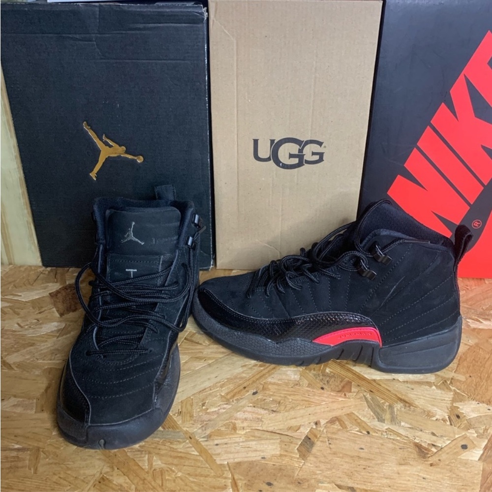 Jordan Black and Red Sneakers